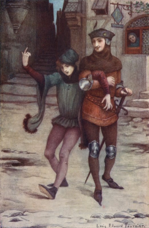 Dveře se otevřely a vyšel pár dobrotivých společníků od Louis Edouard Paul Fournier