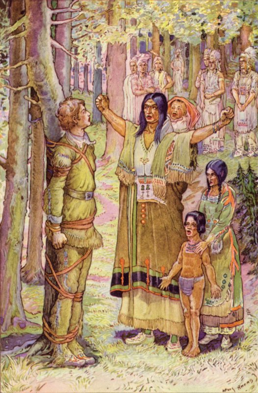 Svým křikem rozezněla oblouky lesa od Louis John Rhead