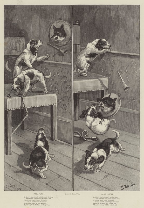 Tally-Ho! Pryč! od Louis Wain