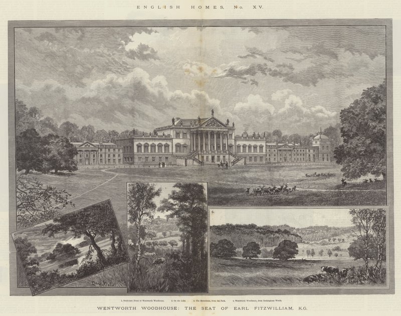 Wentworth Woodhouse, sídlo hraběte Fitzwilliama, KG od Louis Wain