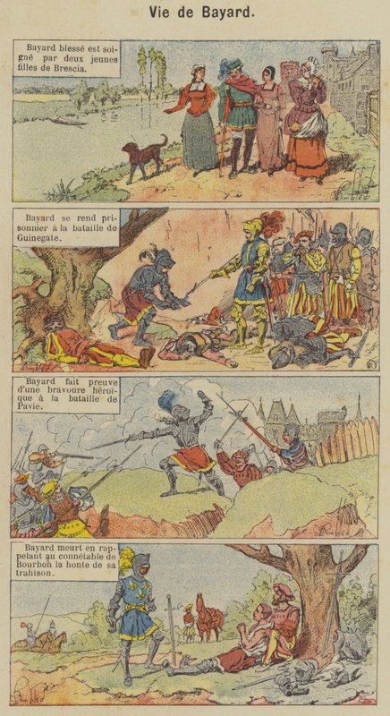 Life of Bayard (barevné lito) od Louis Charles (after) Bombled
