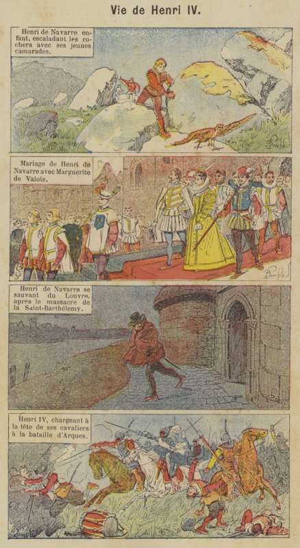 Život Jindřicha IV (litho barva) od Louis Charles (after) Bombled