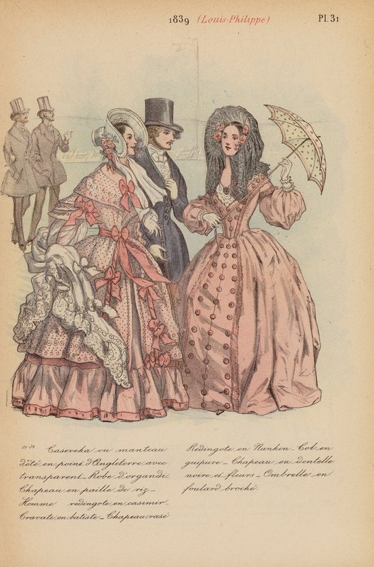 Francouzská móda: (barevná litografie). od Louis Colas