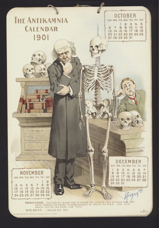 Ilustrace pro kalendář Antikamnia od Louis Crucius or Crusuius