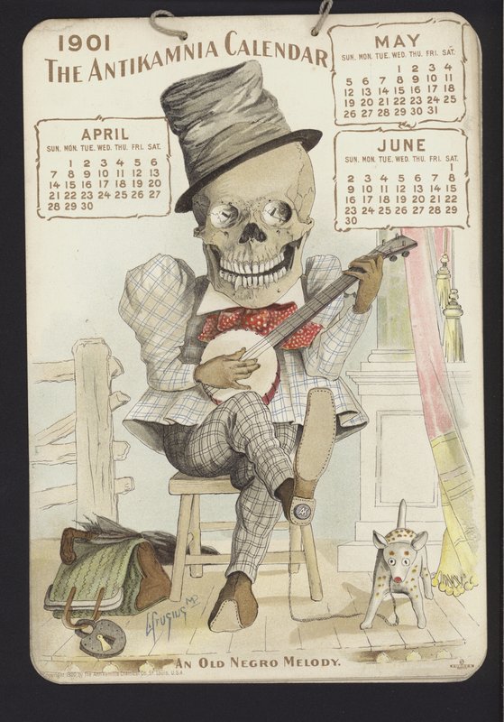 Ilustrace pro kalendář Antikamnia, 1901 od Louis Crucius or Crusuius
