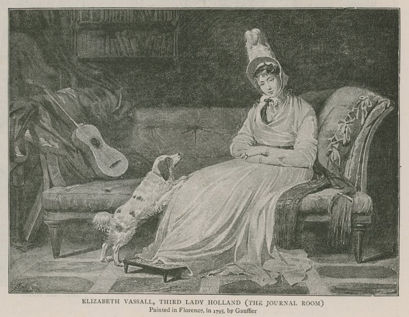 Elizabeth Vassall, třetí lady Holland od Louis Gauffier