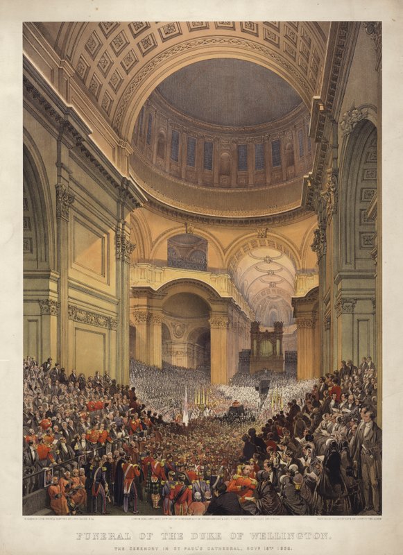 Pohřeb vévody z Wellingtonu, obřad v katedrále svatého Pavla, 18. listopadu 1852 od Louis Haghe