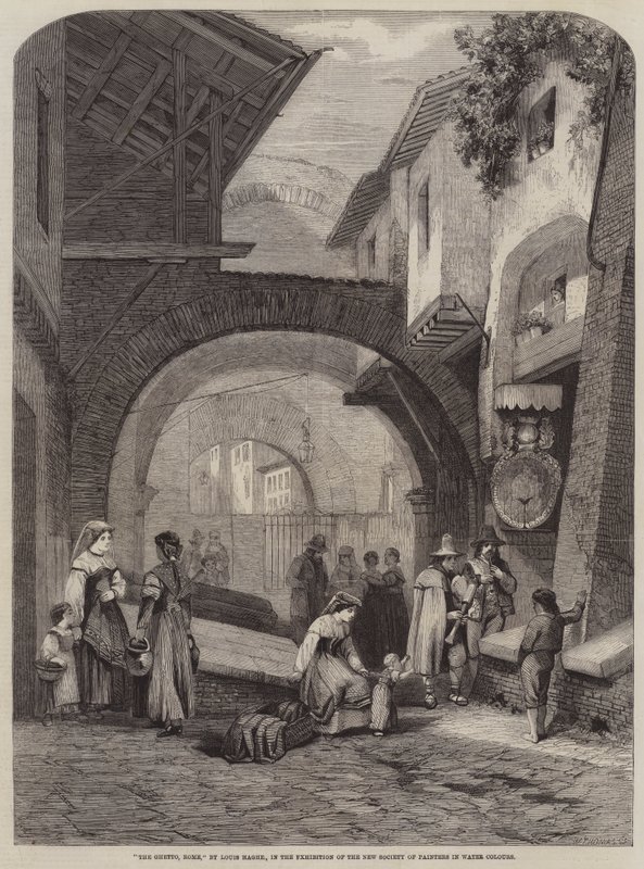 Ghetto, Řím od Louis Haghe