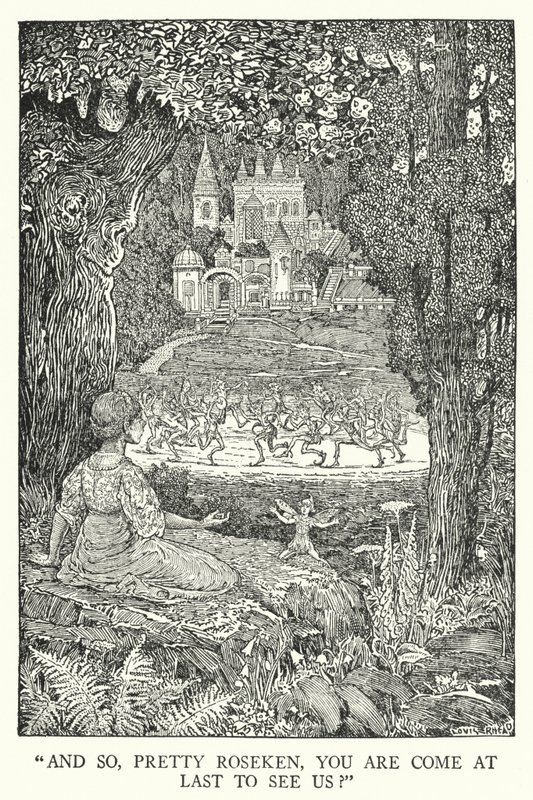 "A tak, krásná Rosekene, přišla jsi nás konečně vidět?" (litho) od Louis John Rhead