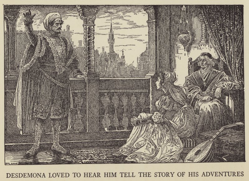 Desdemona ho ráda poslouchala vyprávět příběh o svých dobrodružstvích od Louis John Rhead