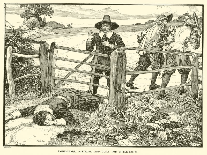 Slabé srdce, nedůvěra a vina Rob Little-Faith (rytina) od Louis John Rhead