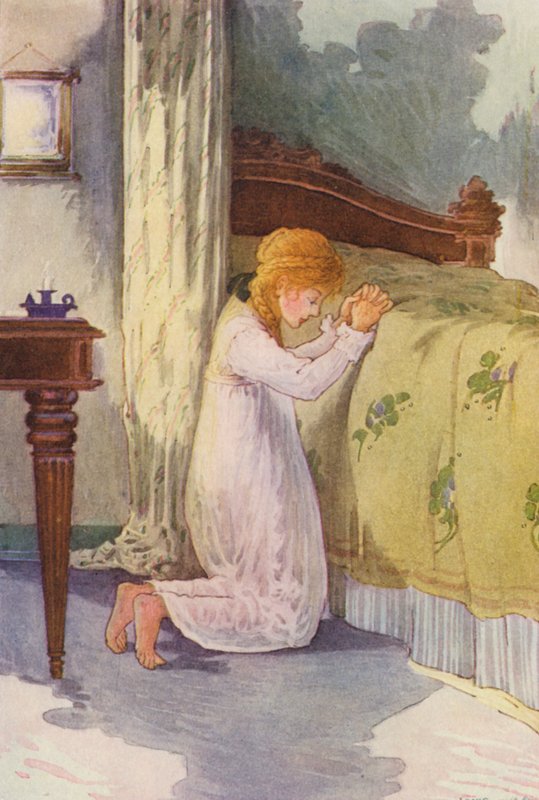 Ilustrace k Heidi od Johanny Spyri (barevná litografie) od Louis John Rhead