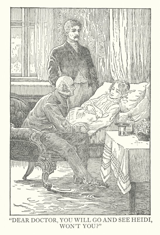 Ilustrace k Heidi od Johanny Spyri (litografie) od Louis John Rhead