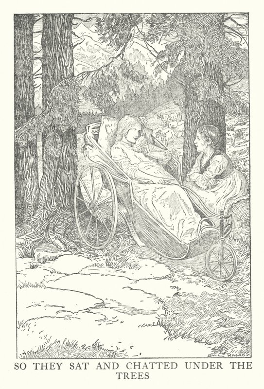 Ilustrace k Heidi od Johanny Spyri (litografie) od Louis John Rhead