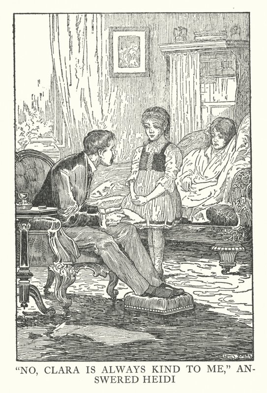 Ilustrace k Heidi od Johanny Spyri (litografie) od Louis John Rhead