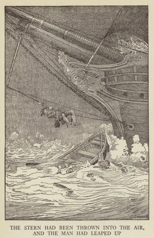Ilustrace k filmu Uneseno od Roberta Louise Stevensona od Louis John Rhead
