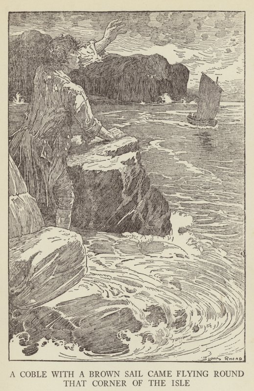Ilustrace k filmu Uneseno od Roberta Louise Stevensona od Louis John Rhead