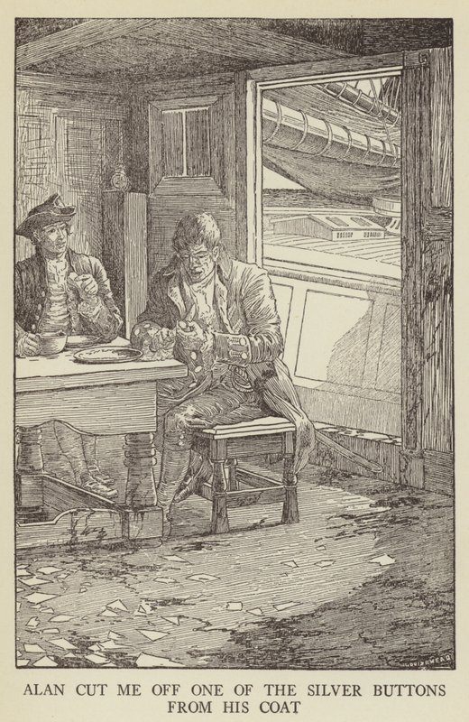 Ilustrace k filmu Uneseno od Roberta Louise Stevensona od Louis John Rhead