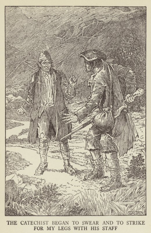 Ilustrace k filmu Uneseno od Roberta Louise Stevensona od Louis John Rhead