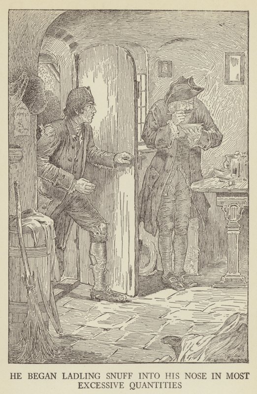 Ilustrace k filmu Uneseno od Roberta Louise Stevensona od Louis John Rhead