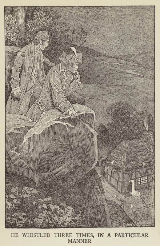 Ilustrace k filmu Uneseno od Roberta Louise Stevensona od Louis John Rhead