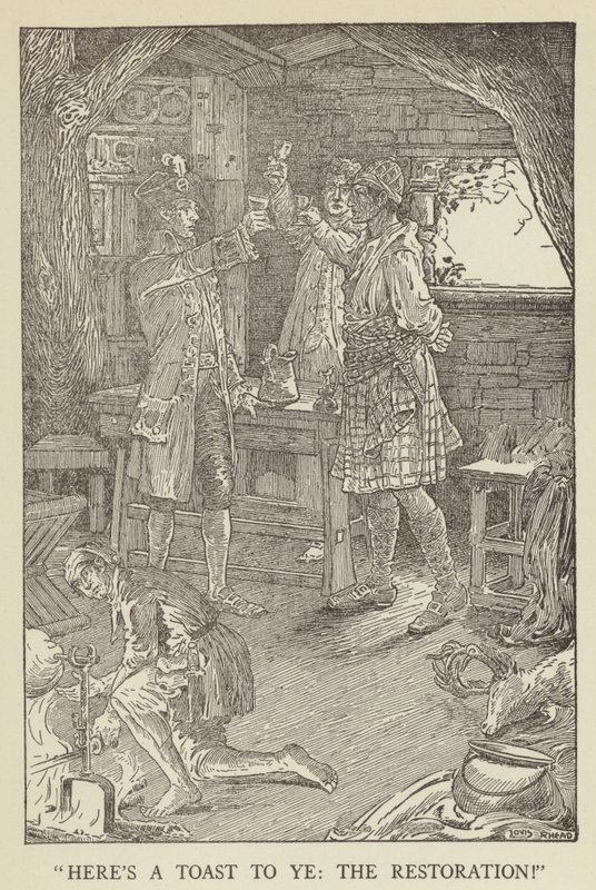 Ilustrace k filmu Uneseno od Roberta Louise Stevensona od Louis John Rhead