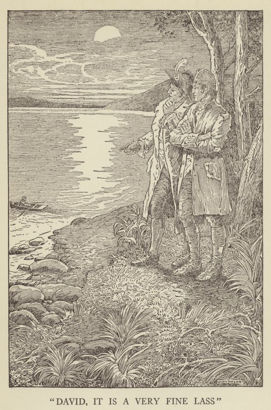 Ilustrace k filmu Uneseno od Roberta Louise Stevensona od Louis John Rhead