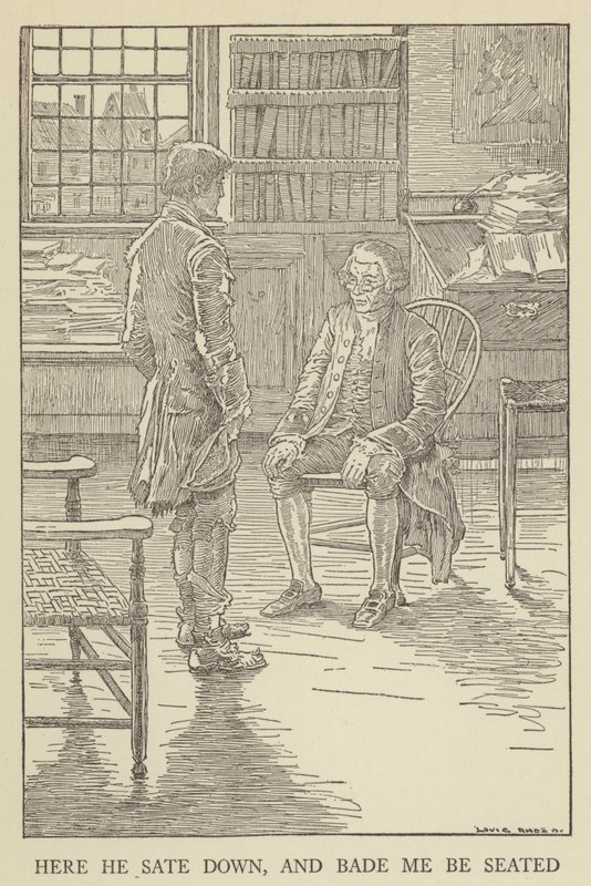 Ilustrace k filmu Uneseno od Roberta Louise Stevensona od Louis John Rhead