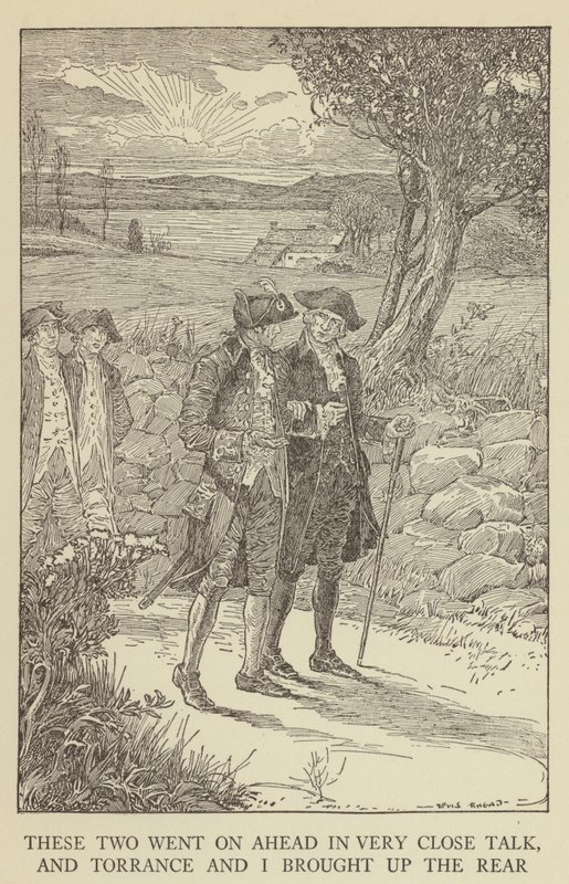 Ilustrace k filmu Uneseno od Roberta Louise Stevensona od Louis John Rhead