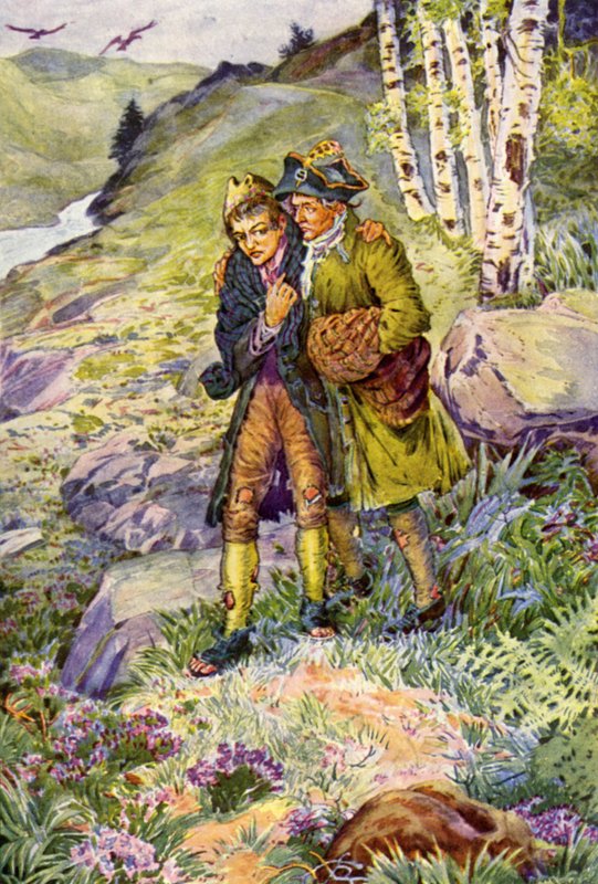 Ilustrace k filmu Uneseno od Roberta Louise Stevensona od Louis John Rhead