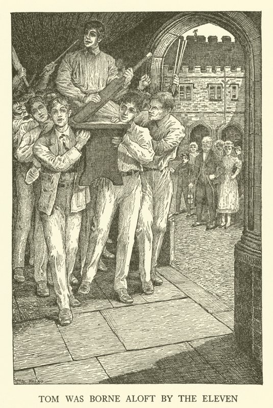 Ilustrace pro Tom Brown’s School-Days (rytina) od Louis John Rhead