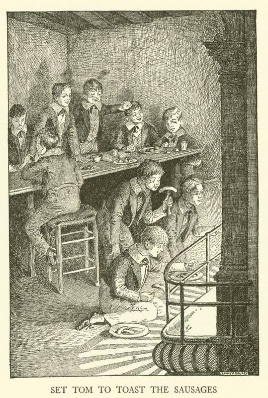 Ilustrace pro Tom Brown’s School-Days (rytina) od Louis John Rhead