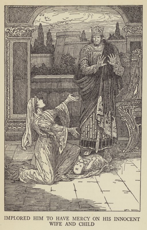 Prosil ho, aby se smiloval nad svou nevinnou manželkou a dítětem od Louis John Rhead