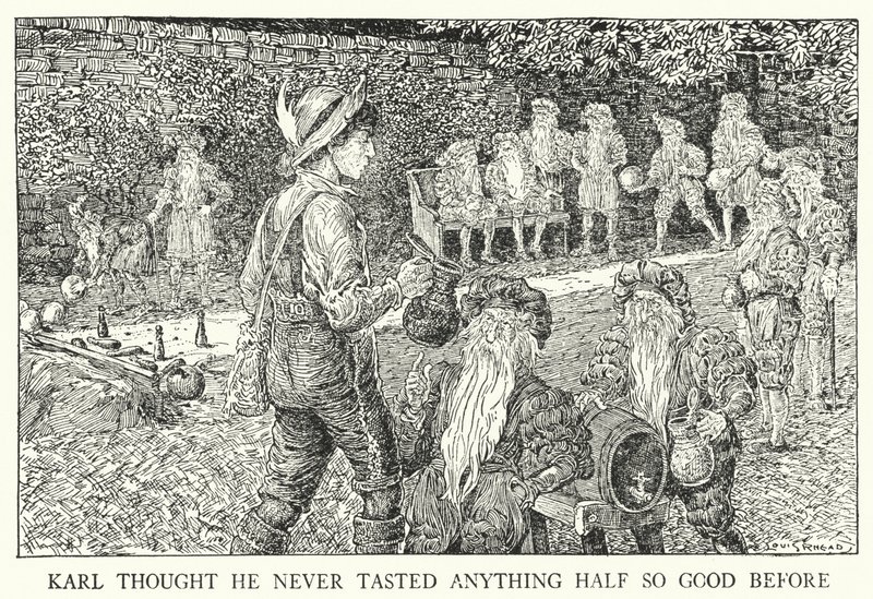 Karl si myslel, že nikdy předtím neochutnal nic napůl tak dobrého (litho) od Louis John Rhead