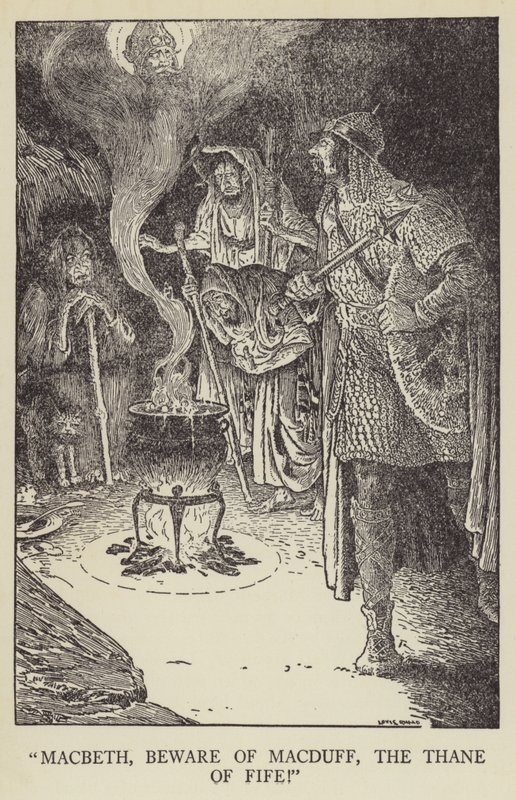 Macbethe, dej si pozor na Macduffa, Thanea z Fife! od Louis John Rhead