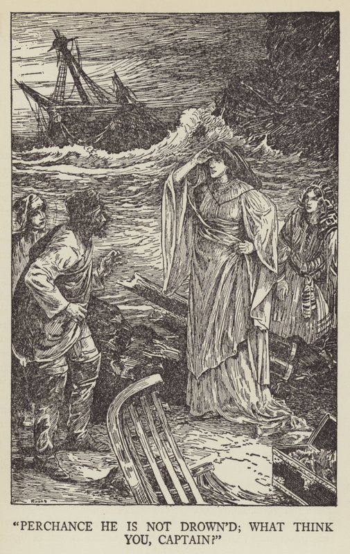Snad se neutopil; co myslíte, kapitáne? od Louis John Rhead