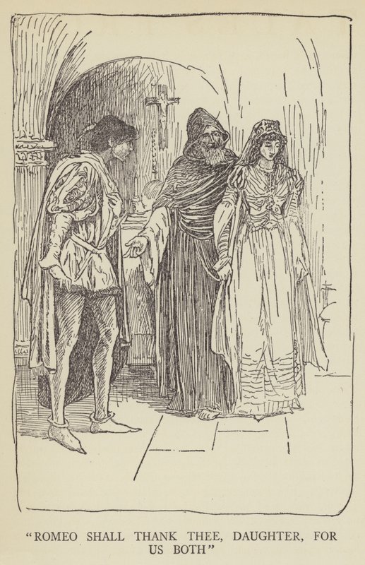 Romeo ti bude děkovat, dcero, za nás oba od Louis John Rhead