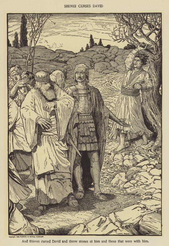 Shimei prokleje Davida od Louis John Rhead