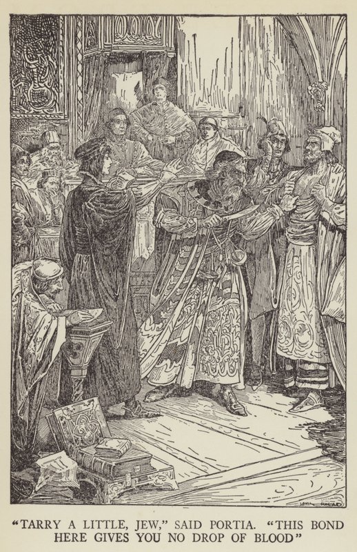Zůstaň trochu, Žide, řekla Portie, toto pouto ti nedá ani kapku krve od Louis John Rhead