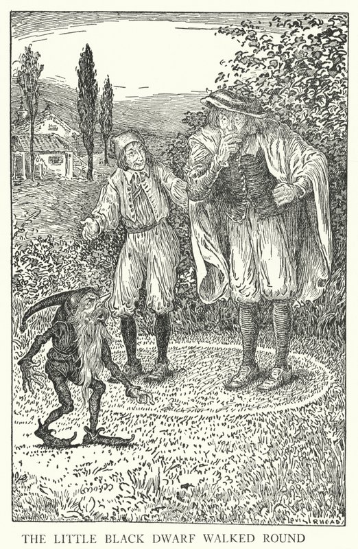 Malý černý trpaslík chodil kolem (litho) od Louis John Rhead