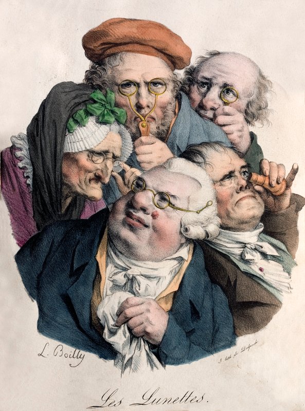 Brýle (barevné lito) od Louis Leopold (after) Boilly