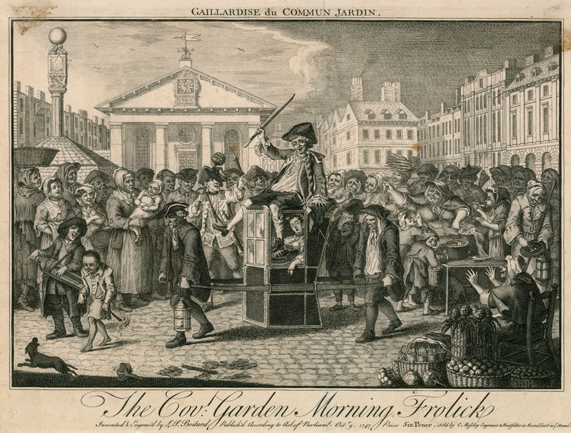 Ranní dovádění v Covent Garden od Louis Philippe Boitard