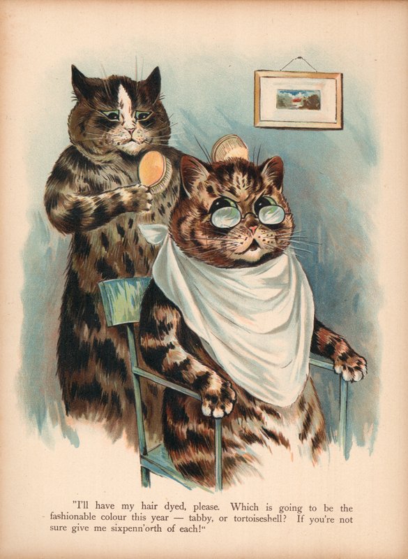 Louis Wain Cats (chromolitho) od Louis Wain