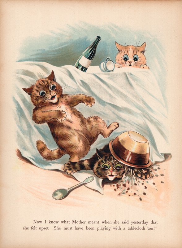 Louis Wain Cats (chromolitho) od Louis Wain