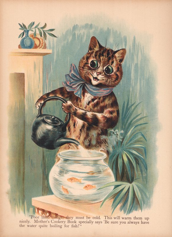 Louis Wain Cats (chromolitho) od Louis Wain