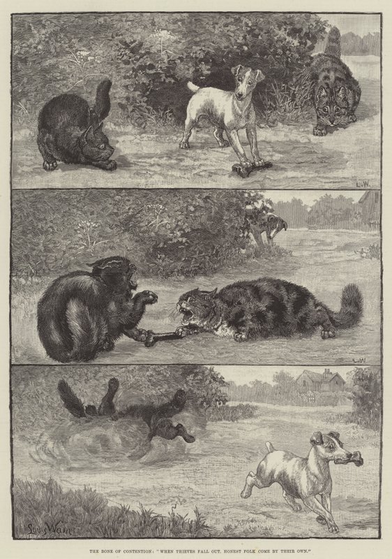 Kosti sváru, Když zloději vypadnou, Poctiví lidé si přijdou na své. od Louis Wain
