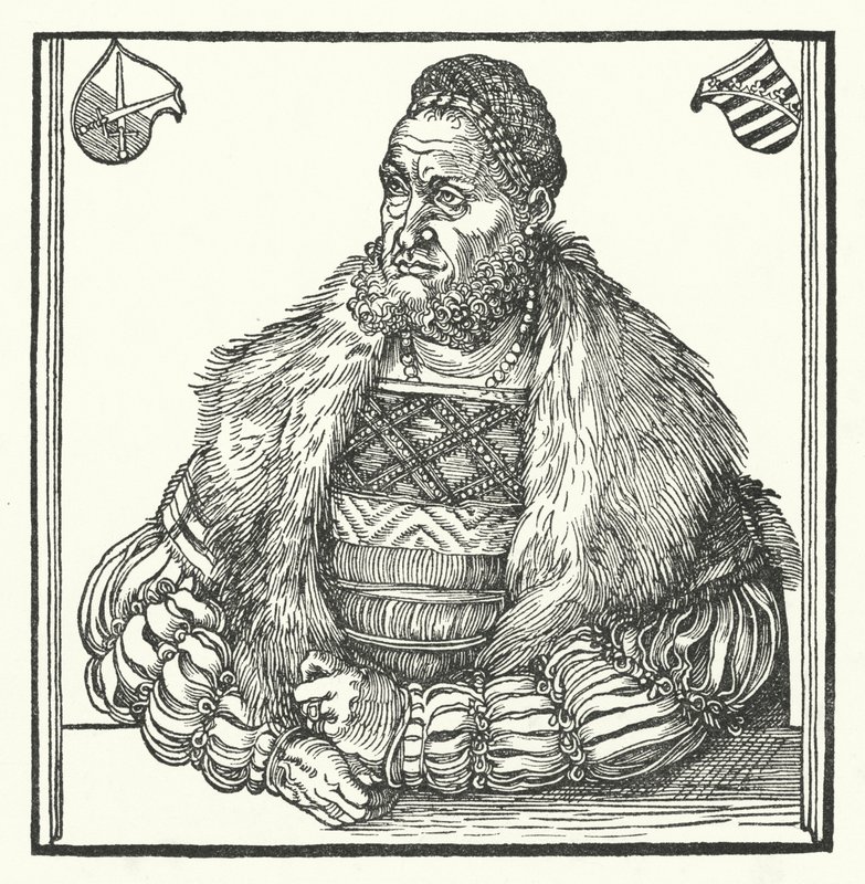 Fridrich III., saský kurfiřt (rytina) od Lucas the Elder (after) Cranach