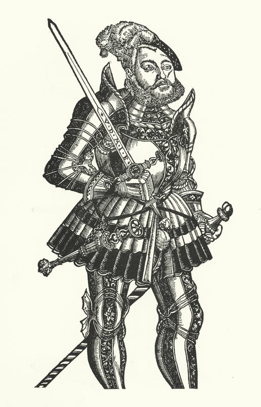 John Frederick I., saský kurfiřt (rytina) od Lucas the Elder (after) Cranach