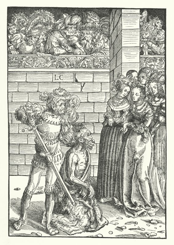 Stětí svatého Jana Křtitele (rytina) od Lucas the Elder (after) Cranach