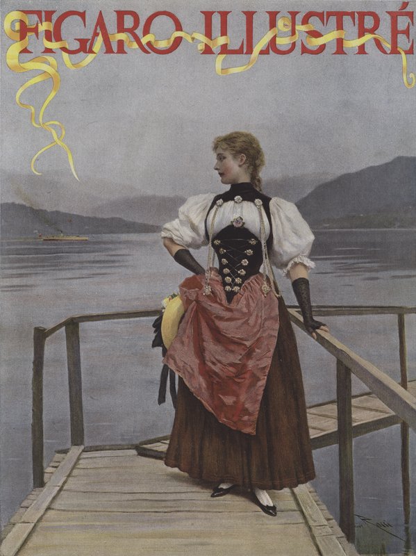 Ve Švýcarsku (Ve Švýcarsku). Obálka Le Figaro Illustre, červenec 1893 od Lucius Rossi